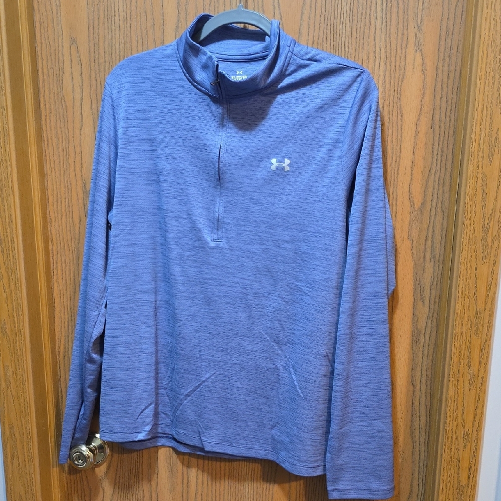 Under Armour Heathered Blue Athletic Top